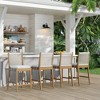 Nathan James Set of 4 Kayden Outdoor Bar Stool Light Gray - 2 of 4