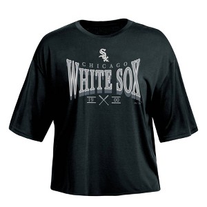 MLB Chicago White Sox Women's Fashion Fit Crop T-Shirt : Target