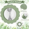 Aoibox 60 Pcs Sage Green Disposable Scalloped Placemats, Round Table Mats for Birthday Wedding Bridal Shower Baby Shower Banquet Tea Party - 3 of 4