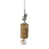 Ganz 5.5" Fleur de Lis "Wish" Inspirational Faux Gem Accented Wine Cork Christmas Ornament - Pink/Brown - 2 of 3