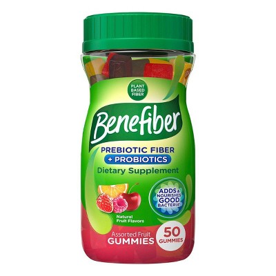 Benefiber Fiber+ Probiotic Gummies - 50ct : Target