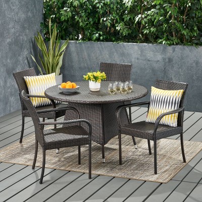 5 piece wicker patio set target