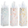 Sparkle and Bash 12 Pack White and Gold Foil Polka Dot Wine Bottle Gift Bags with Tissue Paper - image 4 of 4