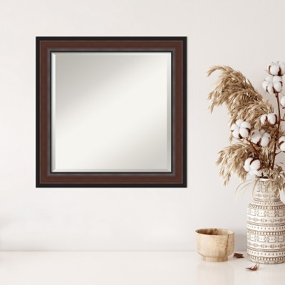 Harvard Walnut Medium Rectangular Framed Bathroom Mirror