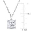 EVERLY JEWELRY | Sterling Silver Pendant with Created Gemstone – Multiple Stone Options - 3 of 4
