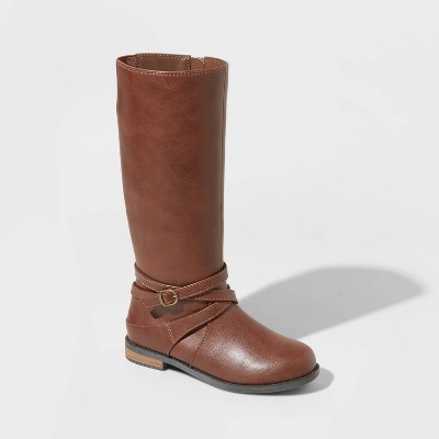 girls knee high brown boots