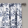 2pk 52"x63" Light Filtering Botanical Garden Curtain Panels Navy Blue - Lush Décor - image 2 of 4