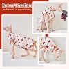 Heart Pattern Sphynx Hairless Cats Shirt, Breathable Cat Wear Cute Sweater Adorable Hairless Cat's Clothes Vest, Kitten T-Shirts with Perlin Sleeves - 4 of 4