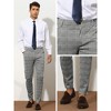Lars Amadeus Men's Slim Fit Plaid Tapered Dress Pants - 4 of 4