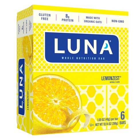 Luna Lemonzest Nutrition Bars - 6ct : Target