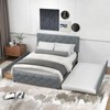 Infans Queen Upholstered Platform Bed with Twin XL Trundle and 2 Drawers Wooden Slats - 3 of 4