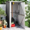 vidaXL Storage Shed - Galvanized Steel Anthracite Garage Tool House - Lockable Door - Weatherproof Garden Shelter - 2 of 4