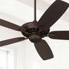 52" Casa Vieja Journey Rustic Farmhouse Indoor Ceiling Fan with Remote Control Oil Rubbed Bronze for Living Kitchen House Bedroom Family Dining Home - 2 of 4