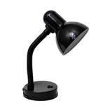 Basic Metal Desk Lamp with Flexible Hose Neck Black - Simple Designs