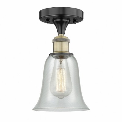 Hanover - 1 Light Semi-Flush Mount In Industrial Style-11.75 Inches Tall and 6.25 Inches Wide