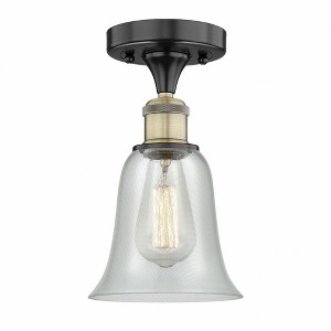 Hanover - 1 Light Semi-Flush Mount In Industrial Style-11.75 Inches Tall and 6.25 Inches Wide - 1 of 1