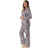#FollowMe Printed Flannel Button-Front PJ Pant Set  Classic, Cozy Sleepwear - 2 of 3