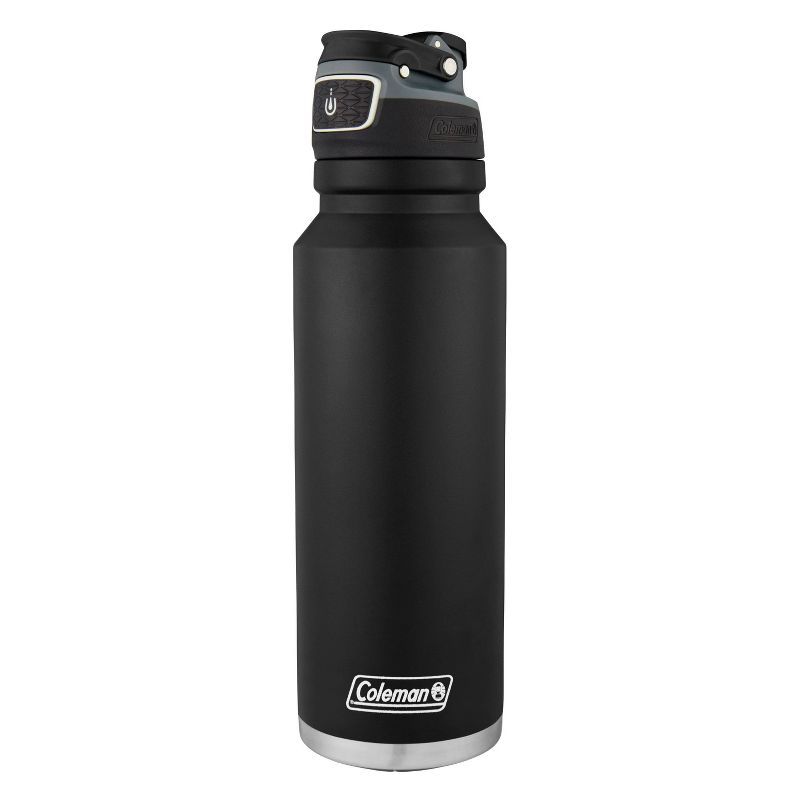 Coleman 40oz Stainless Steel Free Flow Vacuum Insulated Water Bottle with Leakproof Lid - Black, 6 of 8