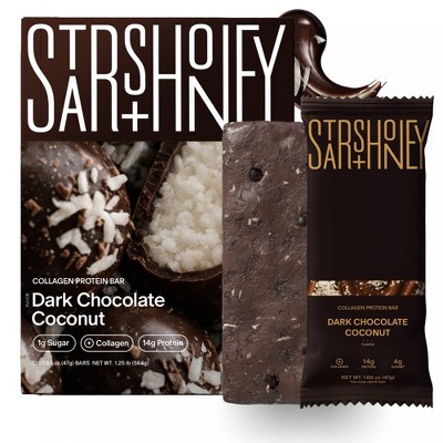 Stars + Honey Collagen Dark Chocolate Coconut Protein Bars - 14g Protein - 8.3oz/5pk