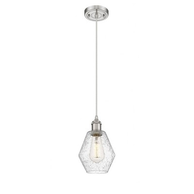 Cindyrella - 1 Light Cord Hung Mini Pendant In Industrial Style-10 Inches Tall and 6 Inches Wide