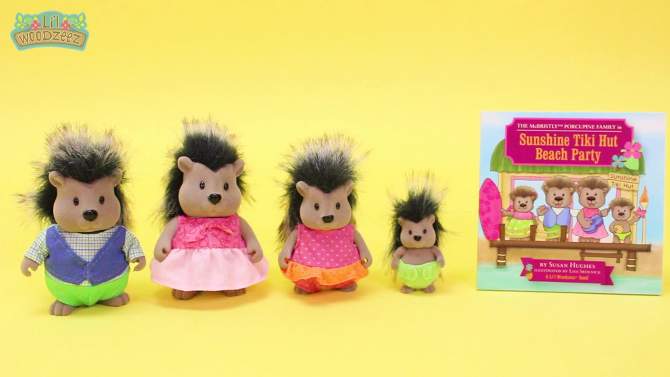 Li&#39;l Woodzeez Miniature Animal Figurine Set - McBristly Porcupine Family, 2 of 7, play video