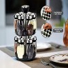 LunaLulinlk 12 Glass Jar Bottles Set Revolving Spice Rack Organizer Storage - 2 of 4