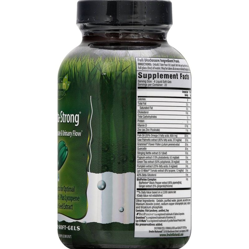Irwin Naturals Prosta-Strong Dietary Supplement Liquid Softgels - 90ct, 3 of 7
