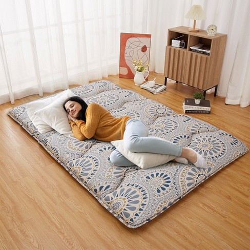 Whizmax Japanese Style Futon Mattress For Floor Floral Printed Futon Floor Mattress Tatami Mat Sleeping Mattress Pad For Rv Travel Camping Target