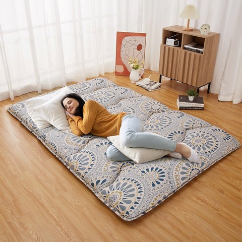 Whizmax Japanese Style Futon Mattress For Floor Floral Printed Futon Floor Mattress Tatami Mat Sleeping Mattress Pad For Rv Travel Camping Target