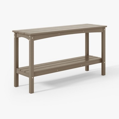 WestinTrends Malibu 55" All Weather HDPE Outdoor Patio Two Shelf Table