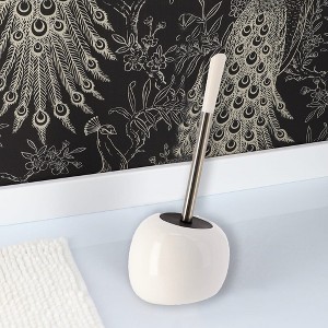 Evideco French Home Goods Elegant Toilet Brush Set with Stainless Steel Handle - Durable Dolomite Holder - Modern Bathroom Accessory - 1 of 4