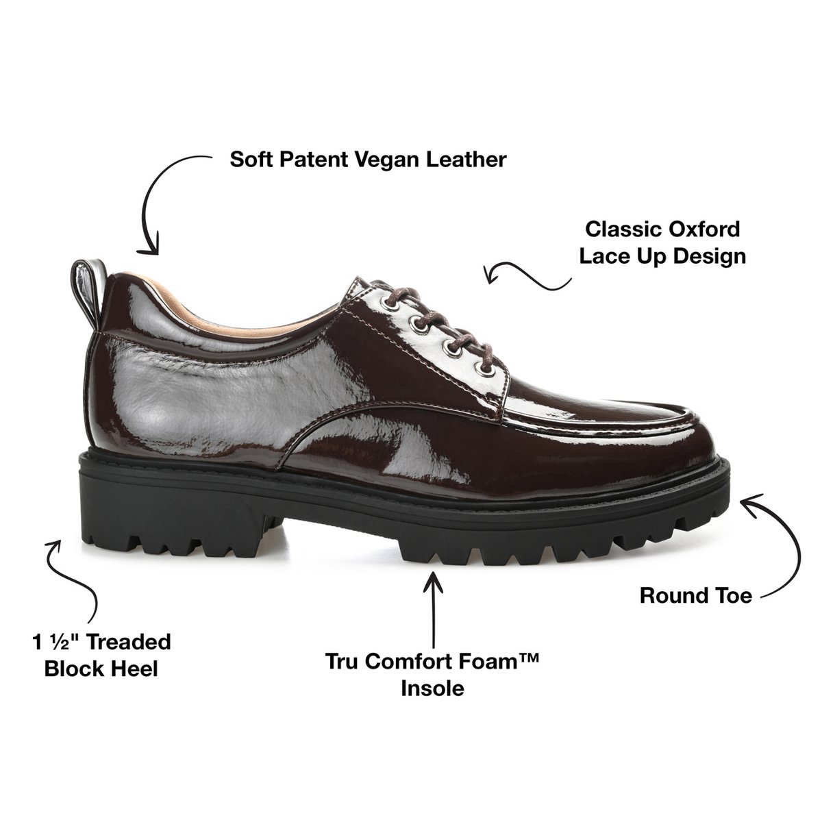 Обувь Journee Collection Medium and Wide Width Women's Zina Flat Brown 7WD — фото 8