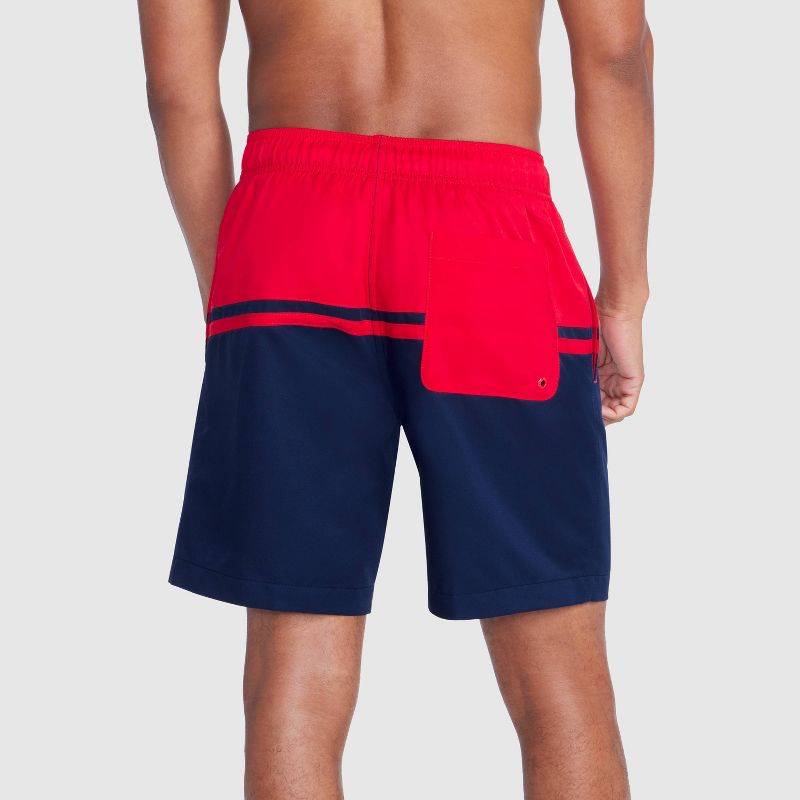Speedo Men's 7" Colorblock Swim Shorts - Red/Blue, 2 of 4