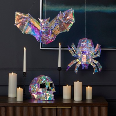 Prismatic Iridescent LED Spider with Multicolor Lights