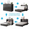 Mjkone Murphy Bed,Cube Foldable Cabinet Bed with Charging Station - 4 of 4