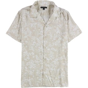 I.N.C International Concepts Mens Botanical Print Button Up Shirt, Beige, Large - 1 of 2