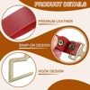 Unique Bargains PU Leather Outdoor Camping Hanging Pots Utensils V-Shape Utility Hooks 5 Pcs - 3 of 4
