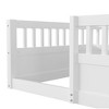 Okak Twin Size Floor Bed Frame,Pine Wood Bed with Fence, Low Profile Kids Bed Frame for Bedroom Playroom,Easy Assembly - 4 of 4