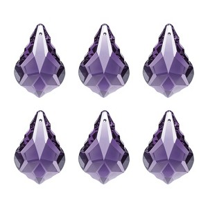 Unique Bargains Hanging Ornament DIY Craft K9 Crystal Pendant Teardrop beads 6 Pcs - 1 of 4