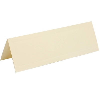 Sustainable Greetings 60-Count Ivory Large Printable Blank Table Number Signs Place Cards Embossed Tent Cards 11 x 3.5 in
