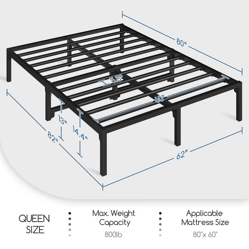 Yaheetech Tool-free 5-minute Assembly Bed Frame with Ultra-Durable Support, 3 of 8
