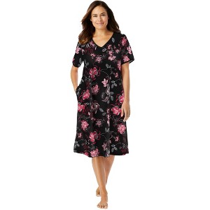 Dreams & Co. Plus Size Short T-Shirt Lounger - 1 of 4