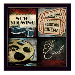 At The Movies By Mollie B., Printed Wall Art, Ready To Hang Framed Poster, Black Frame - 1 of 4