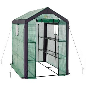 Ogrow Deluxe Walk-In Greenhouse / Bloomhouse / Seed Starter with Tiers and Shelves - 1 of 4