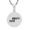 Steeltime 24" Stainless Steel inspirational " Don't Quit, Do IT" pendant necklace. - 2 of 4