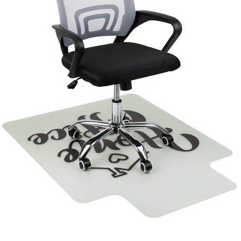 Mind Reader Office Chair Mat Clear with Black Home Office Art