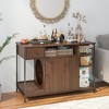Famapy Versatile Brown Cat House:A Combined Storage Cabinet and Litter Box Solution - 2 of 4
