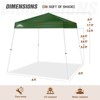 EAGLE PEAK 8x8 Slant Leg Pop Up Canopy Tent Easy Setup Instant Outdoor Beach Canopy 8x8 Base 6x6 Top - 3 of 4