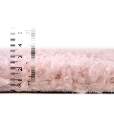 Chic Pink 5' x 7' Rectangular Easy-Care Synthetic Area Rug