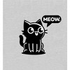 Black Chibi Cat Youth Crew Neck Short Sleeve Tee - 2 of 2